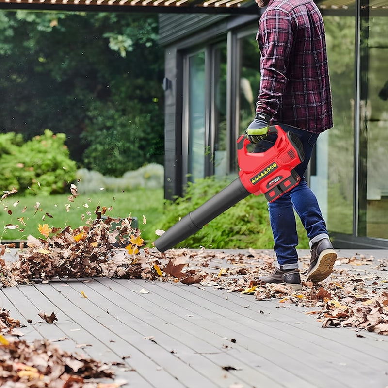 24V 450-CFM 130-MPH Cordless Battery Handheld Leaf Blower with (2) 2-Ah Batteries and Charger Included