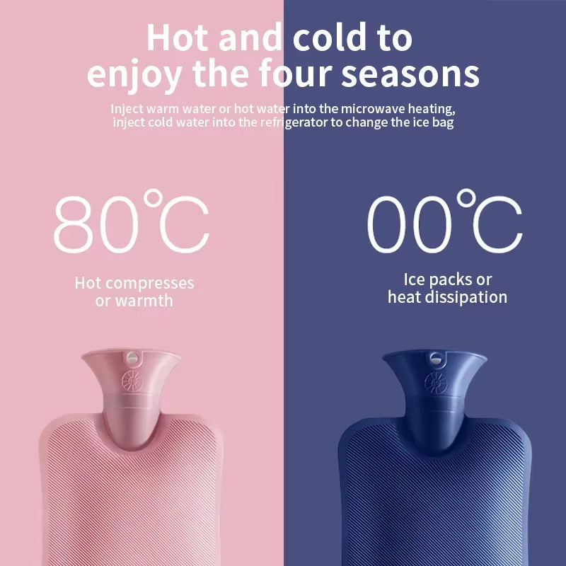 Portable Hot Water Bag Tummy Warmer Water-Filled Pvc Flannel Packaging Warm Hand Warm Hands Warm Feet Warm Stomach Warm Supplie