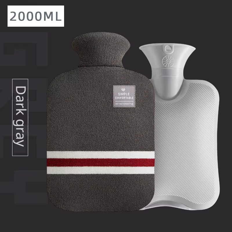 Portable Hot Water Bag Tummy Warmer Water-Filled Pvc Flannel Packaging Warm Hand Warm Hands Warm Feet Warm Stomach Warm Supplie