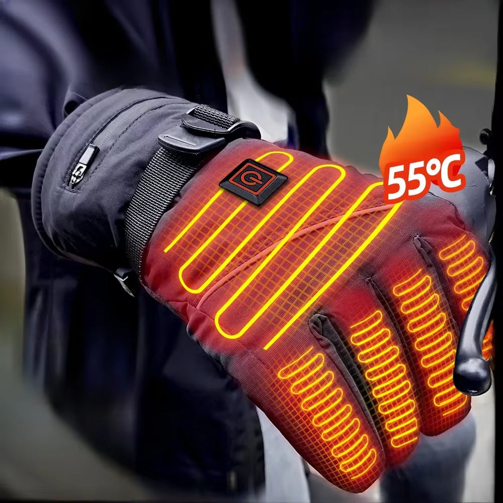 Heating Warm Gloves, Self-Heating Gloves, Waterproof Warm Gloves Skiing Motorcycle Fishing Mountaineering Winter Warm Hand Guard