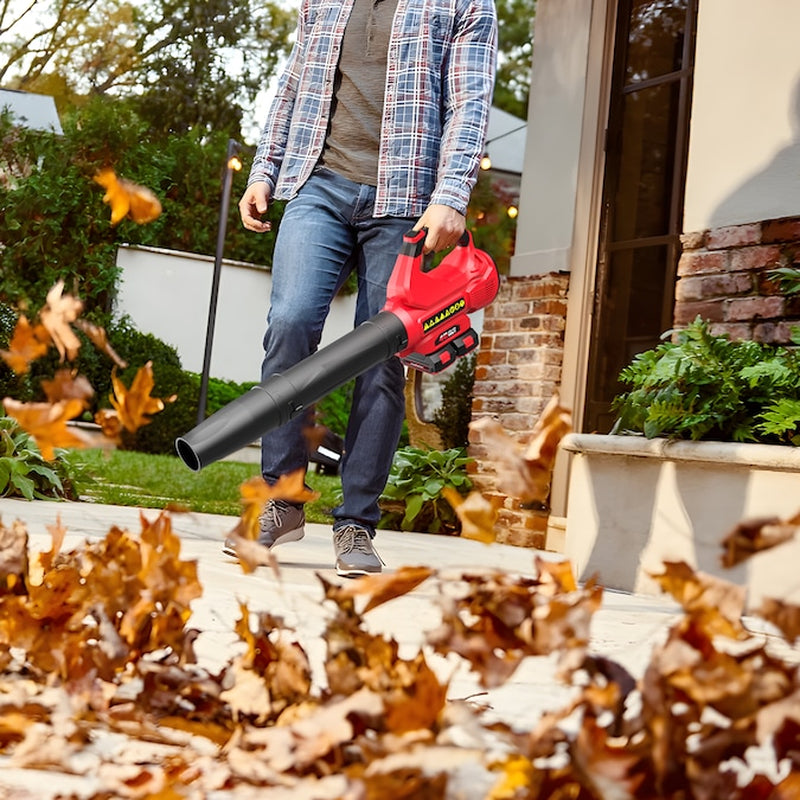 24V 450-CFM 130-MPH Cordless Battery Handheld Leaf Blower with (2) 2-Ah Batteries and Charger Included