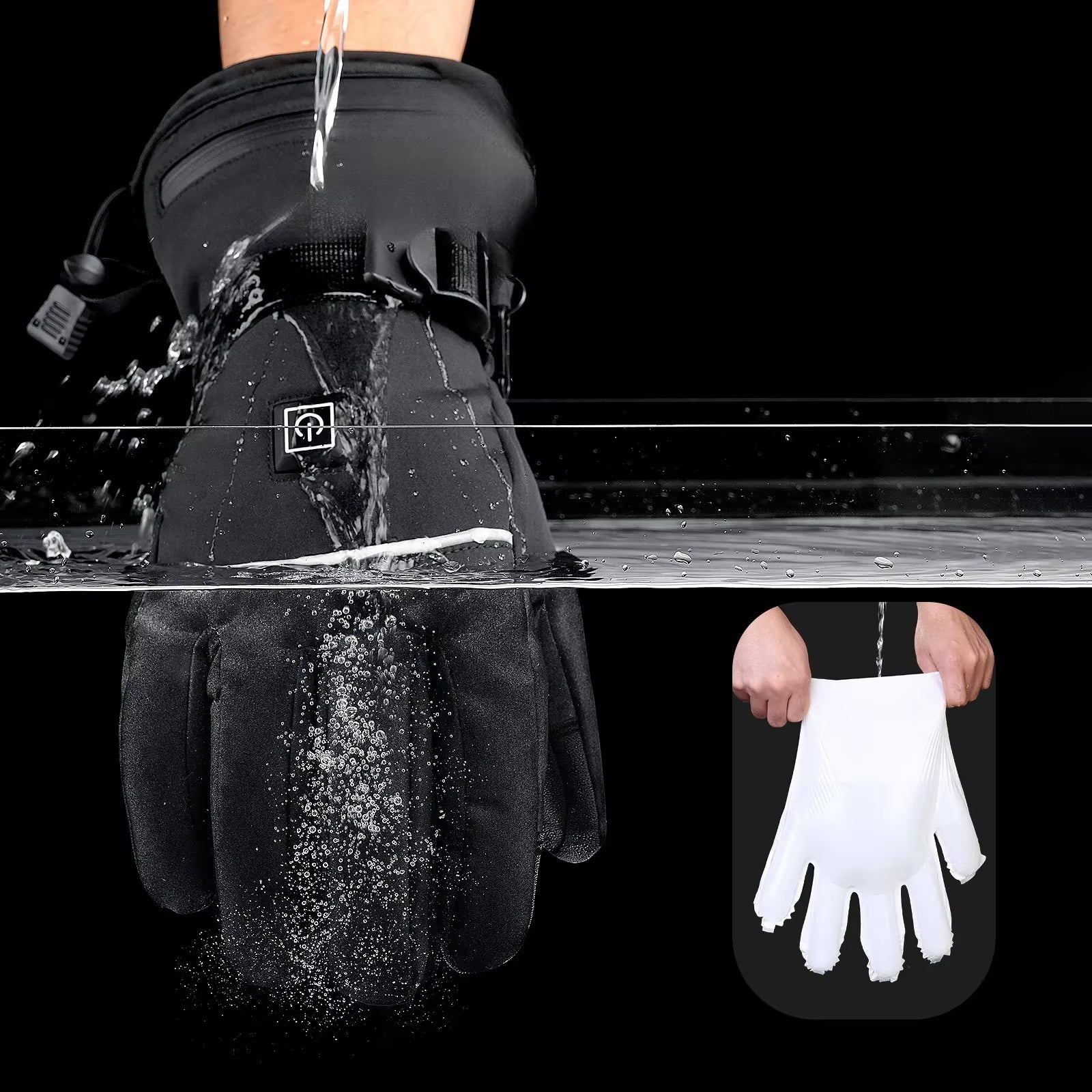 Heating Warm Gloves, Self-Heating Gloves, Waterproof Warm Gloves Skiing Motorcycle Fishing Mountaineering Winter Warm Hand Guard