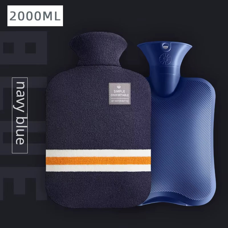 Portable Hot Water Bag Tummy Warmer Water-Filled Pvc Flannel Packaging Warm Hand Warm Hands Warm Feet Warm Stomach Warm Supplie