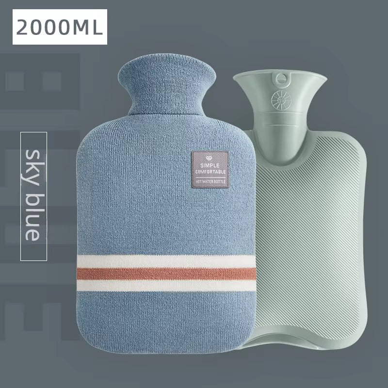 Portable Hot Water Bag Tummy Warmer Water-Filled Pvc Flannel Packaging Warm Hand Warm Hands Warm Feet Warm Stomach Warm Supplie
